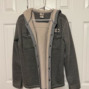 The North Face Charcoal Jacket with Cream Lining